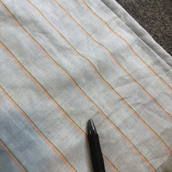 Carol Brent Vintage Work Shirt Dress 7 8 Blue Orange Button 60s 70 Made Japan - Picture 9 of 12